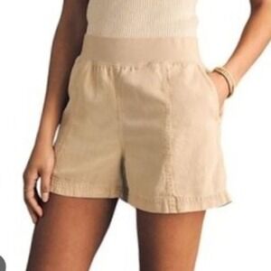 Faherty Lightweight Tencel/Organic Cotton Blend‎ Shorts Light Beige Size Small